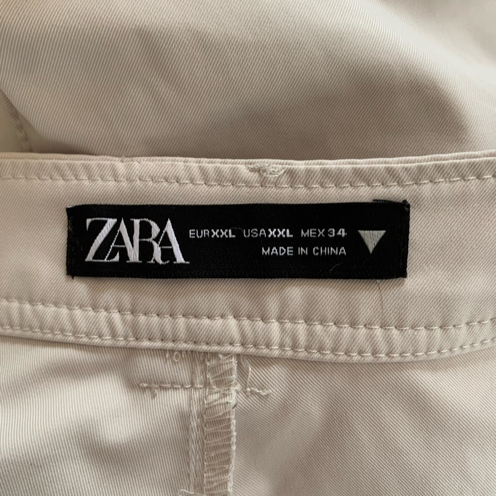 Zara Women's Mini Cargo Khaki Skirt Skort Size XXL - Picture 5 of 9